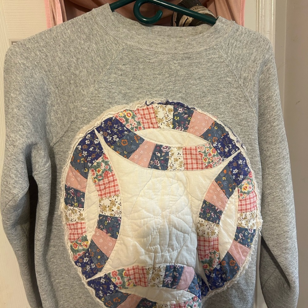 Gray Patchwork Sweatshirt - image 1